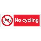 No Cycling - Landscape