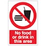 No Food Or Drink In This Area - Portrait