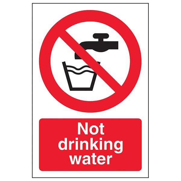 Not Drinking Water Safety Signs 4 Less
