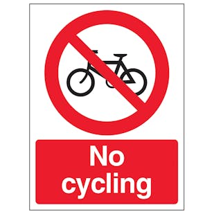 No Cycling - Portrait