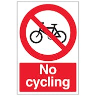 No Cycling - Portrait