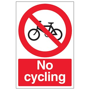 No Cycling - Portrait