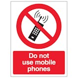 Do Not Use Mobile Phones - Portrait
