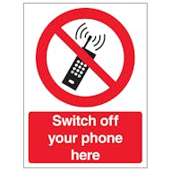 Mobile Phone Prohibition Signs
