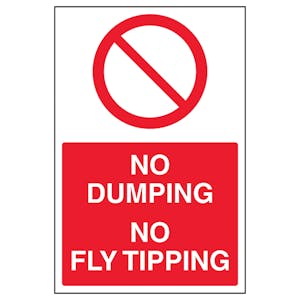 No Fly Tipping Or Dumping