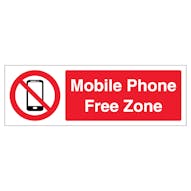 Mobile Phone Free Zone - Smartphone Symbol - Landscape