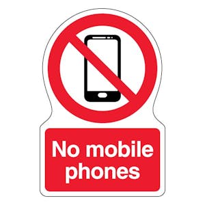 No Mobile Phones - Shaped Sign