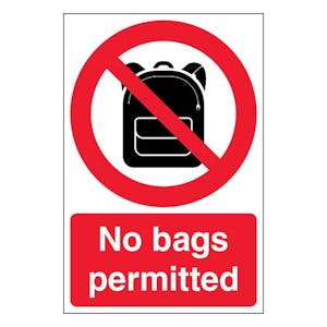 No Bags Permitted - Portrait