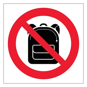 No Bags Permitted - Portrait - Symbol