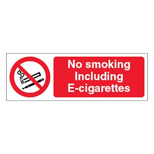 No Smoking Including E-Cigarettes - Slim Landscape