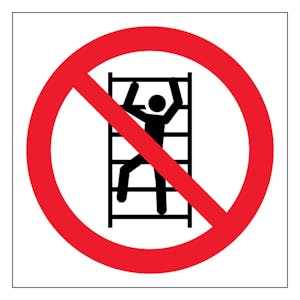 Do Not Climb OnRacking - Symbol