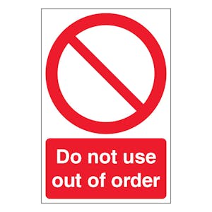 Do Not Use Out Of Order - Portrait