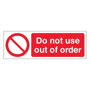 Do Not Use Out Of Order - Slim Landscape
