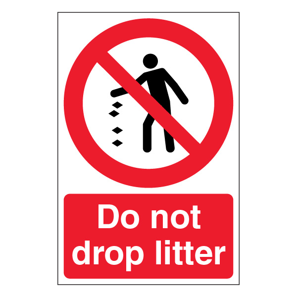 Do Not Drop Litter sign from SafetySigns4Less
