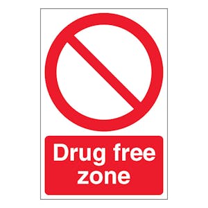 Drug Free Zone - Portrait