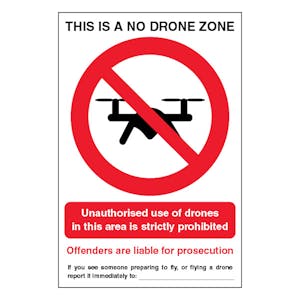 This Is A No Drone Zone - Portrait