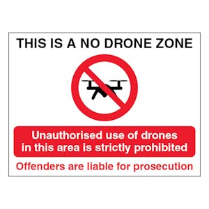 This Is A No Drone Zone Offenders Are Liable - Landscape