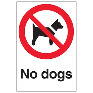 No Dogs - White Background