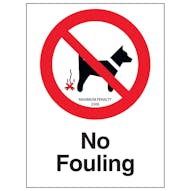 No Fouling - Maximum Penalty £500