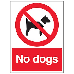 No Dogs - Red Background