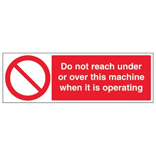 Do Not Reach Under Or Over This Machine - Landscape