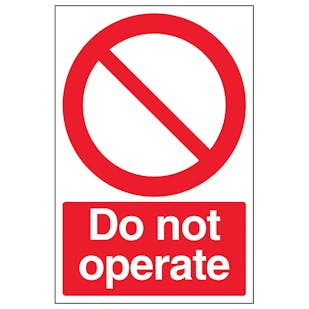 Do Not Operate - Portrait