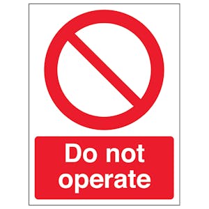 Do Not Operate - Portrait - Magnetic