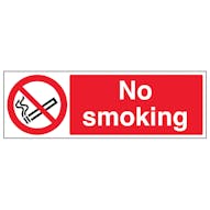 No Smoking - Landscape - Removable Vinyl