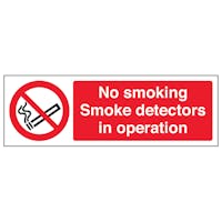 No Smoking Smoke Detectors In Operation