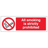 All Smoking Is Strictly Prohibited - Landscape 