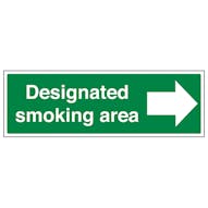 Designated Smoking Area Arrow Right - Landscape