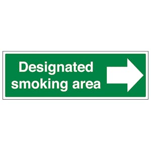 Designated Smoking Area Arrow Right - Landscape