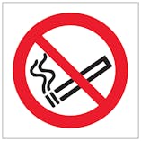 No Smoking Logo - Super-Tough Rigid Plastic