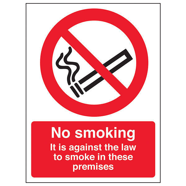 Window Sticker No Smoking on these premises All Sizes Available 