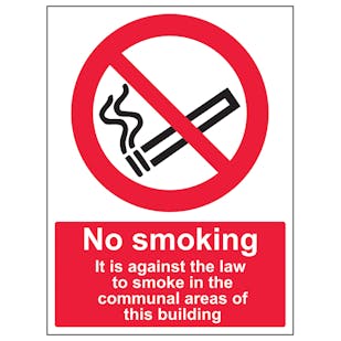 No Smoking In Communal Area - Portrait