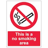 This Is A No Smoking Area - Portrait