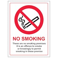 No Smoking - These Are No Smoking Premises