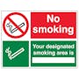No Smoking/Your Designated Smoking Area Is