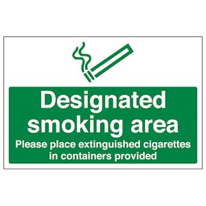 Designated Smoking Area - Extinguished Cigarettes