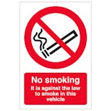 No Smoking - Vehicle Window Sticker