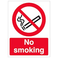 No Smoking - Window Sticker