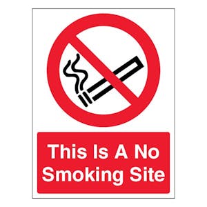 This Is A No Smoking Site - Portrait