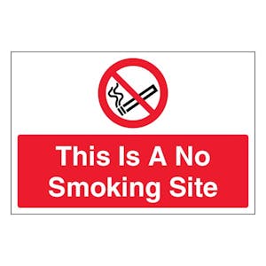 This Is A No Smoking Site - Large Landscape