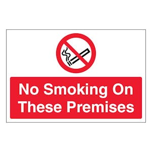 No Smoking On These Premises - Large Landscape
