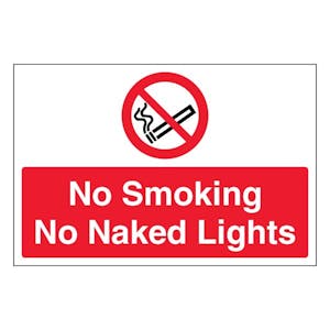 No Smoking No Naked Lights - Large Landscape