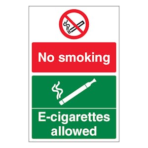 No Smoking E-Cigarettes Allowed - Portrait