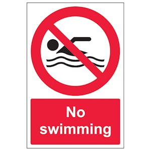 No Swimming - Portrait