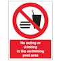 No Eating Or Drinking In The Swimming Pool Area - Portrait