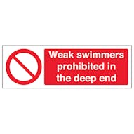 Weak Swimmers Prohibited In The Deep End - Landscape