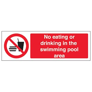 No Eating Or Drinking In The Swimming Pool Area - Landscape